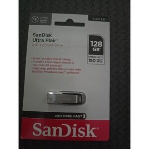 NEW - SanDisk Ultra Flair USB 3.0 Flash Drive - 128GB 150 MB/s - PC Mac iPad